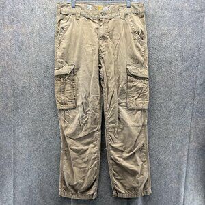 Carhartt Force Cargo Pants Mens 34x32 Beige Relaxed Fit Workwear Utility Ripstop